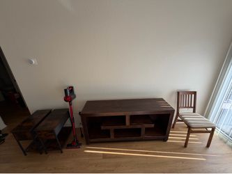 MOVING SALE – TV Console, Cordless Vacuum, Nightstands & Folding Chairs