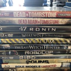 11 Blu-Rays   $2. Ea. 