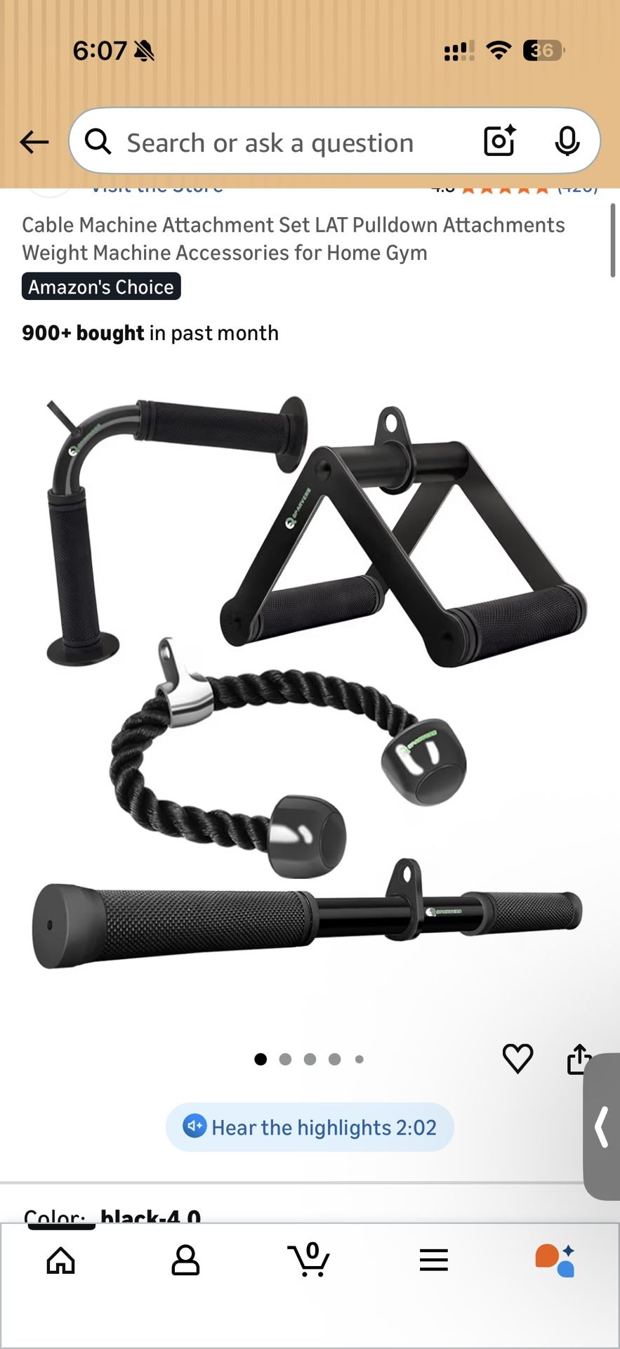 Cable Machine Attachment Set LAT Pulldown Attachments Weight Machine Accessories for Home Gym