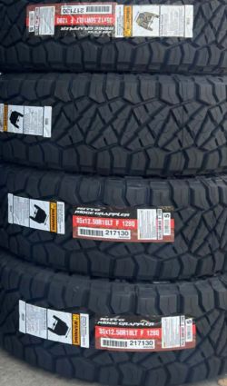 35 1250 18 NITTO RIDGE GRAPPLERS BRAND NEW TIRE TIRES $290 EACH OR $1160 FOR A SET OF 4 WHILE SUPPLIES LAST FINANCING AVAILABLE DELIVERY AVAILABLE