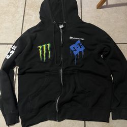 Monster Energy DC Hoodie Size L y2k