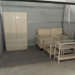 Living room furniture & chest. (Available:  contents seen in the 1st picture)