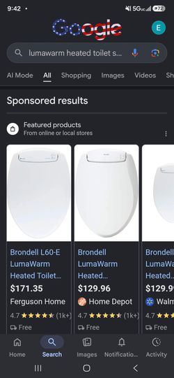Brondell lumaWarm toilet heated seat