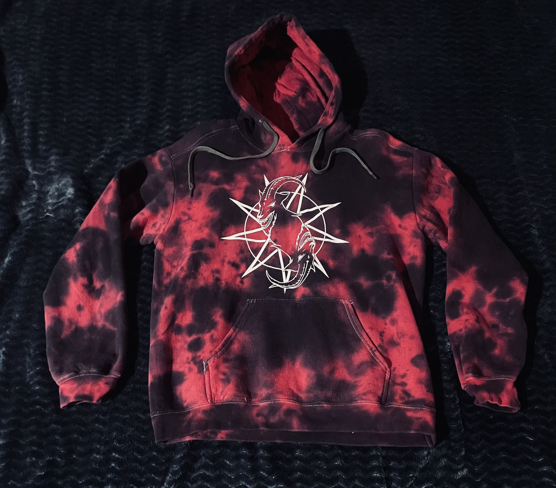 Vintage Slipknot Sweatshirt Gildan Tie Dye Hoodie Medium Demon