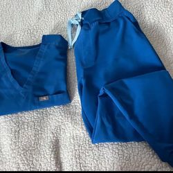 Figs Blue Scrub Set, Size L