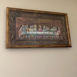 3D Last supper picture in frame