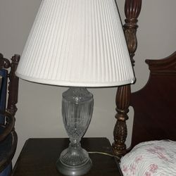 Vintage Tall Glass Lamp 