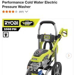 RYOBI 2500 PSI 1.2 GPM High Performance Cold Water Electric Pressure Washer