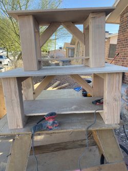 Wood tables/ center tables (outside)