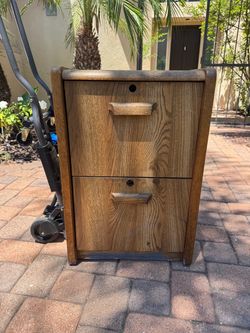 2-Drawer Wood Filing Cabinet