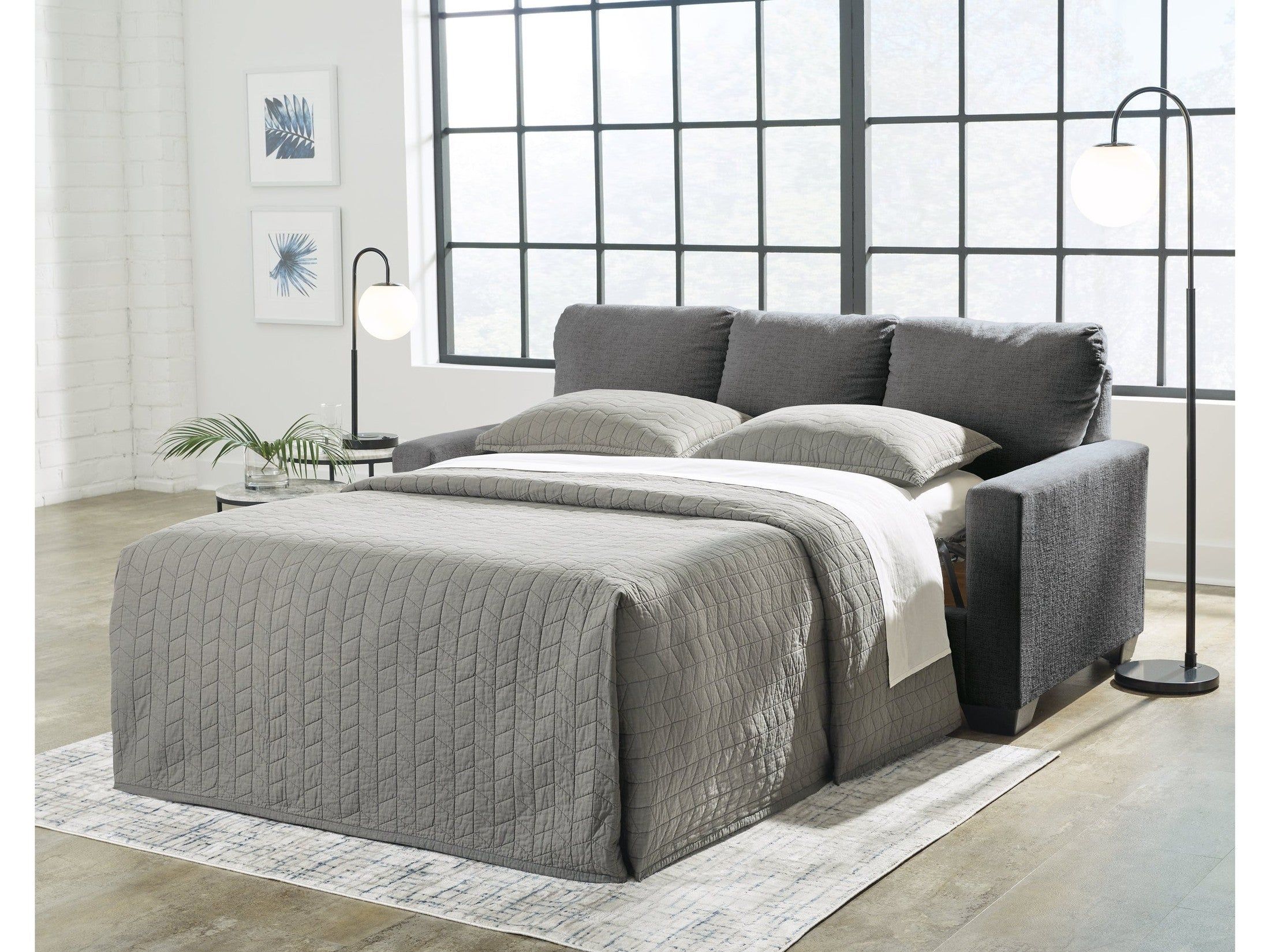 Rannis Pewter Full Sofa Sleeper