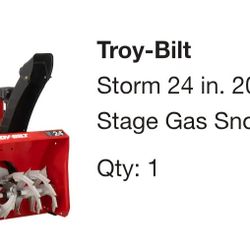 Snow Blower ----Troy Built 