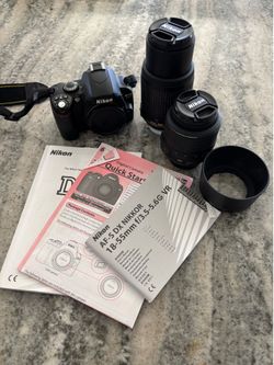 Nikon D40 DSLR Camera Bundle – 2 Lenses + Tripod + Manuals