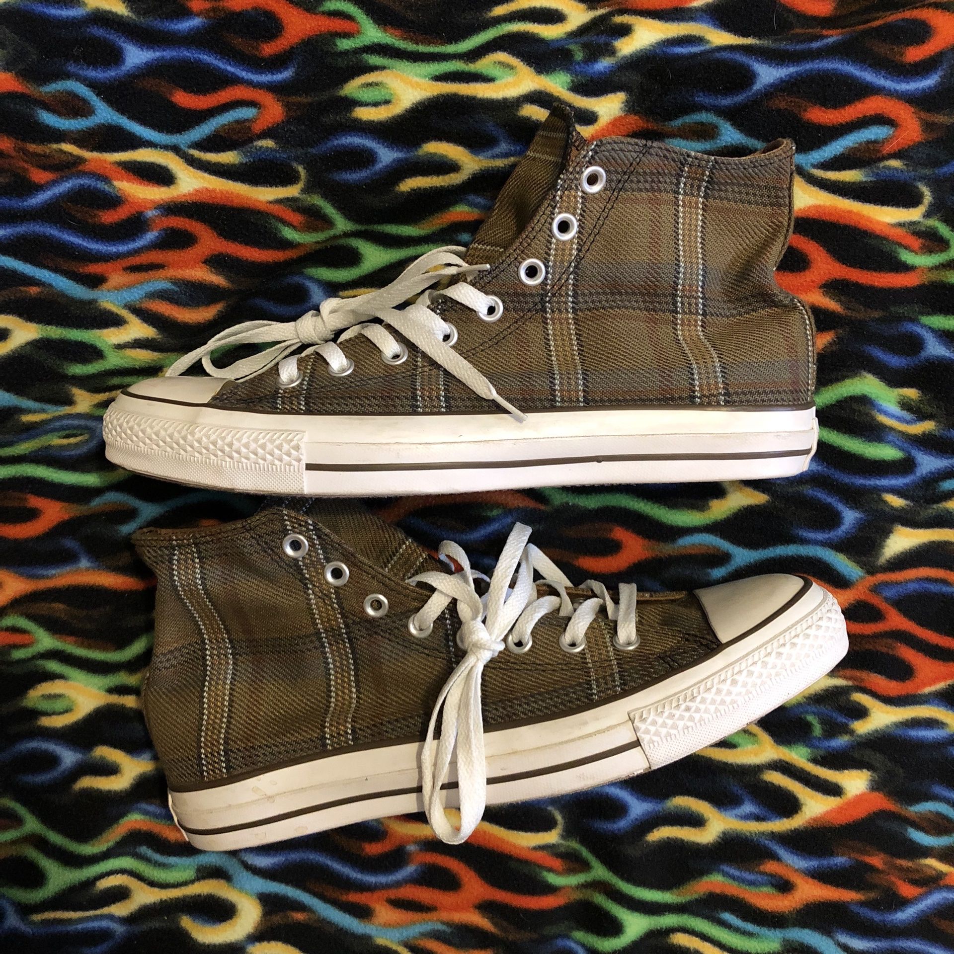 Vintage plaid flannel converse chuck Taylor all high sneaker. 11 for Sale in Irwindale, CA - OfferUp