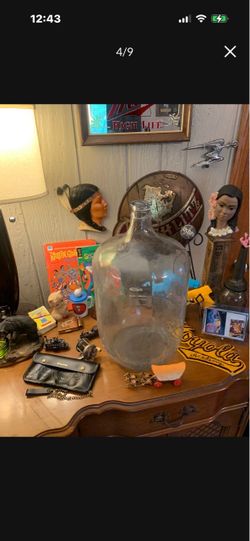 Vintage carboy glass bottle Owens Glass