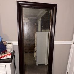 Cherry Finish Full-Length Mirror – Like New!