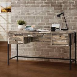 Writing Desk With Industrial Vibe!  Perfect For Work Or Home Office!