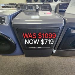 GE PROFILE Energy Star 7.4 Cu. Ft. Capacity Smart Aluminized Alloy Drum Electric With Sanitize Dryer With Sanitize Cycle