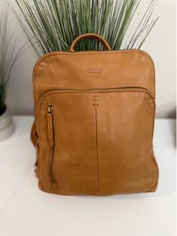 American leather tan day backpack style purse