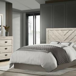 Beautiful Light Grey Bedroom Set in Boxes