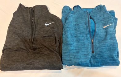 Lot Of 2 Nike Running Pullover Mens Large Dri-FIT Quarter Zip Long Sleeve