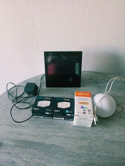 Amazon Alexa Show and Alexa Glow Bundle with more

Plus 2 unopened packs of Smart Plugs

Plus Amazon Smart Bulb