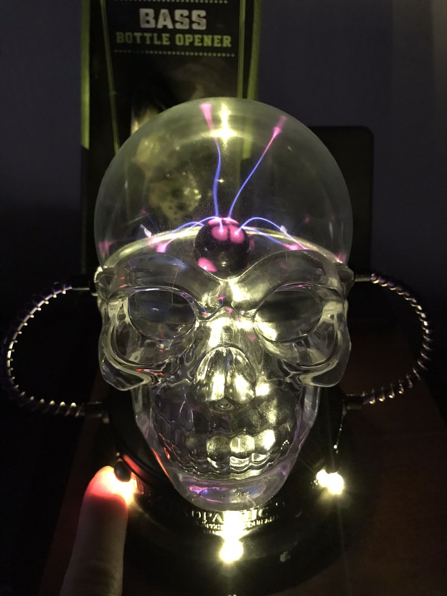 Skull Plasma Ball For Halloween 