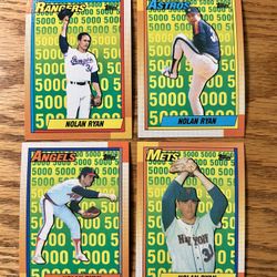 4 Nolan Ryan Cards