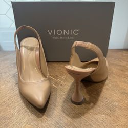 Vionic Heels Size 8 Nude Pumps Women’s Shoes Work Wear Professional Dress Comfort
