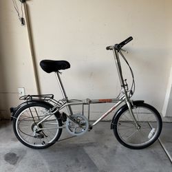 DaHon Folding Bicycle 7 Speed Silver  Fold Up