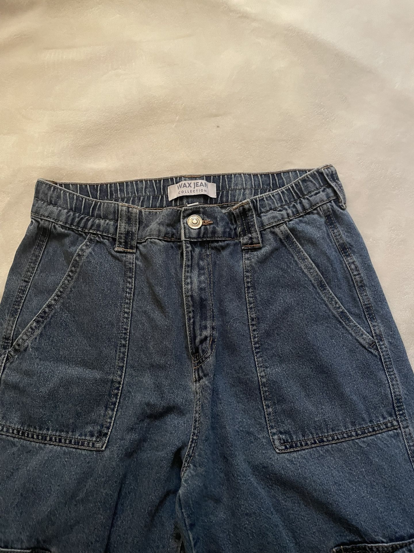 Wax Jean Collection Blue Cargo Jeans