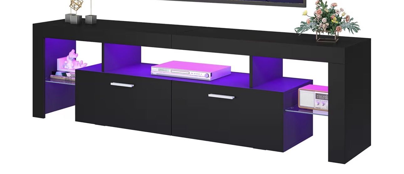 63 Inch TV Stand With LED Lights 