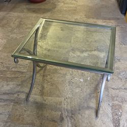 Glass Top Stainless Body Coffee Table Night Table 