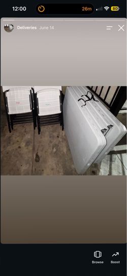 Chairs and tables for parties