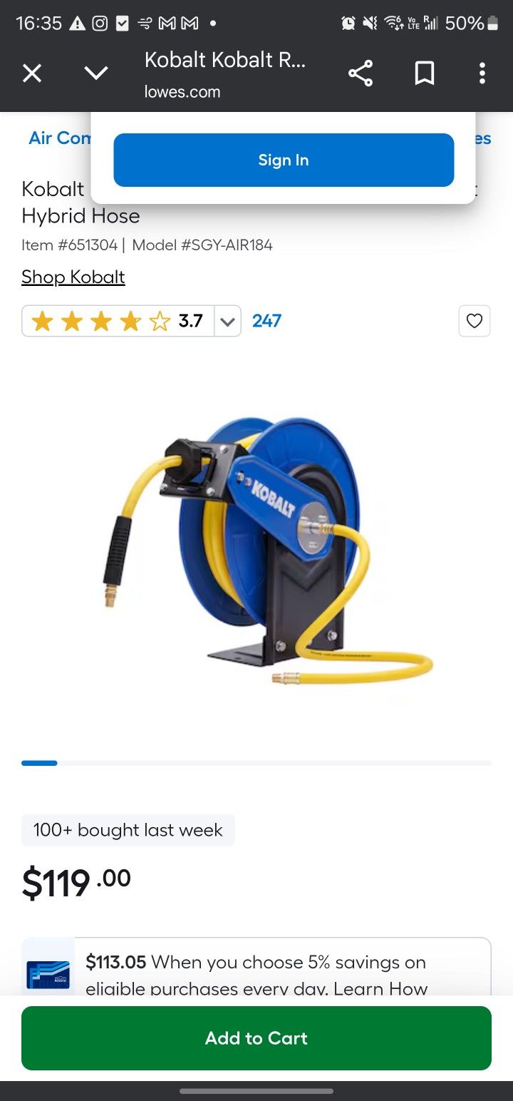 KOBAL RETRACTABLE HOSE $ 80dolls