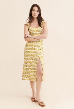 Free people lemon midi dress
