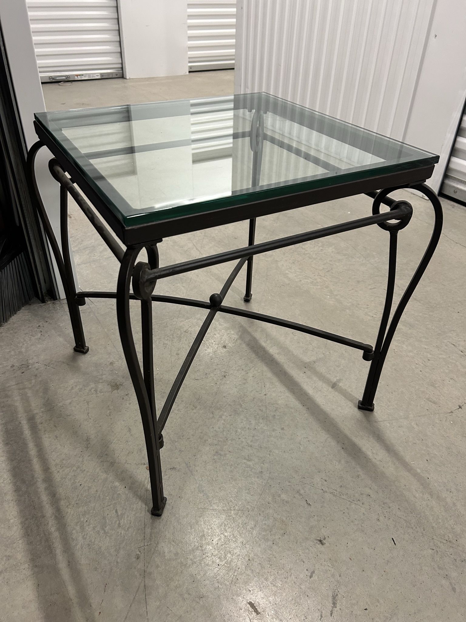 Glass Top End Table