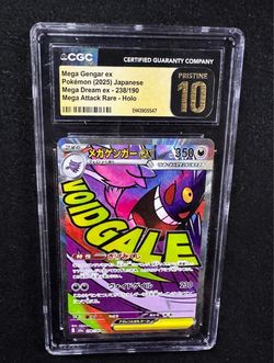 CGC Pristine 10 Mega Gengar ex Japanese Holo Pokemon Card