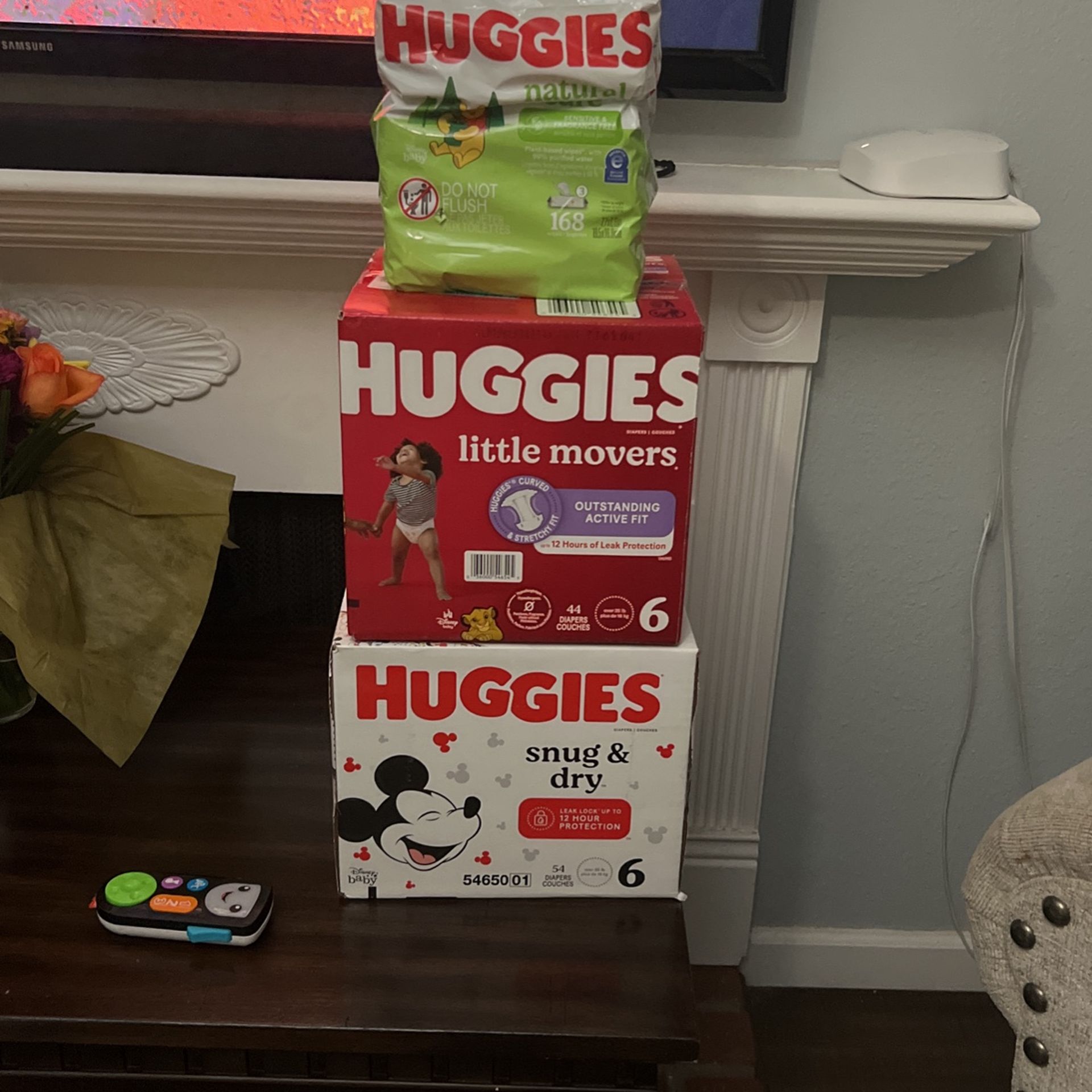 Huggies Size 6 & Baby Wipes 