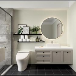 35.4" Black Floating Wall (2) Shelves with Lip | Modern Wall Mounted Picture Ledge for Bedroom, Nursery, Living Room, Bathroom, Kitchen