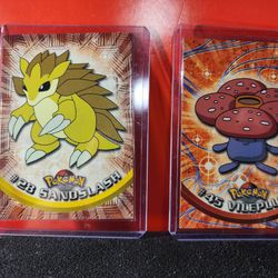 2 POKÉMON CARDS #28 SANDSLASH & #45 Vileplume TV SERIES 1 RARE !!