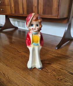 Vintage chalk ware girl