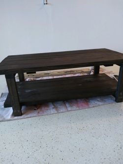 Wood coffee table