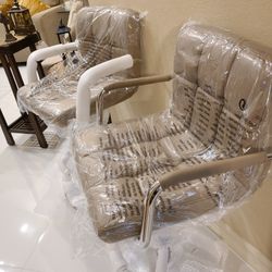 Set Of 2 Light Brown Bar Stools Brand New 