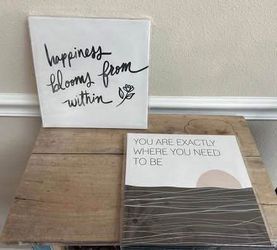 New Set of 2 Bohemian Wall Art Inspirational Quotes just $5 for both