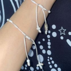 YOUTH White Rosario Bracelet With Virgin Mary Charm OR Without 