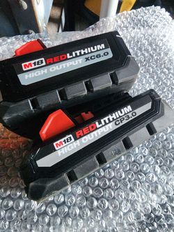 Firm Price🛑 Milwaukee M18 used Good 6.0 $ 3.0 battery. 2 pilas usadas buenas condiciones precio Fijo🛑