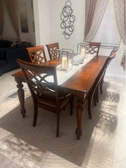 Dining Room Set - Seats 6 + Matching Cabinet