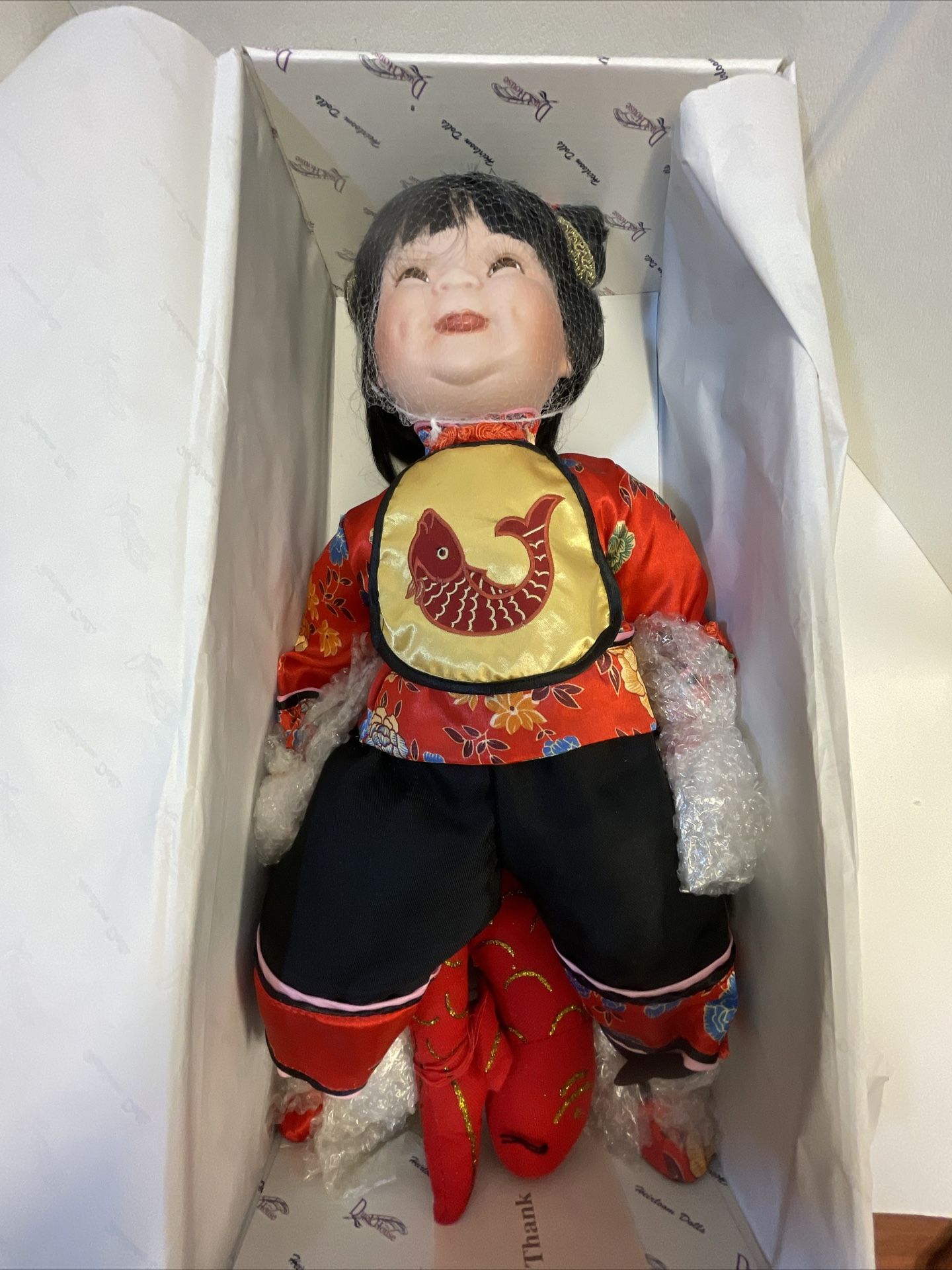 Vintage Duck House Heirloom Porcelain Doll "Ling Ling" NIB w/COA Limited Edition