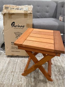 Small folding patio side table